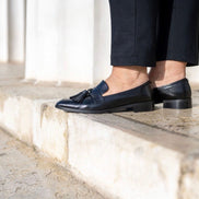 Deluxe Tassel Loafer Pointy Nero Glossy