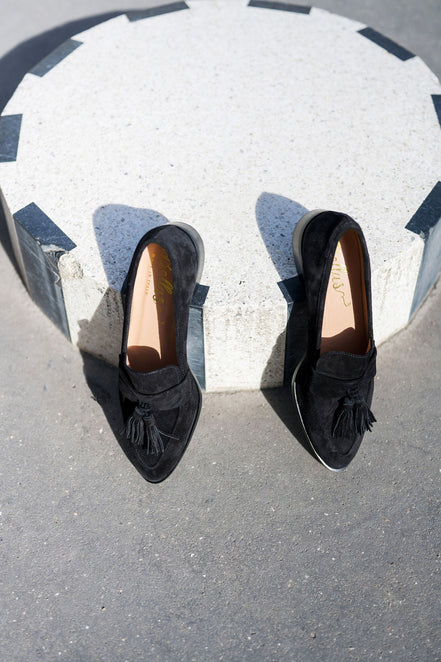 Deluxe Tassel Loafer Pointy Nero