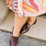 Deluxe Tassel Loafer Pointy Grape Glossy