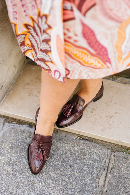 Deluxe Tassel Loafer Pointy Grape Glossy