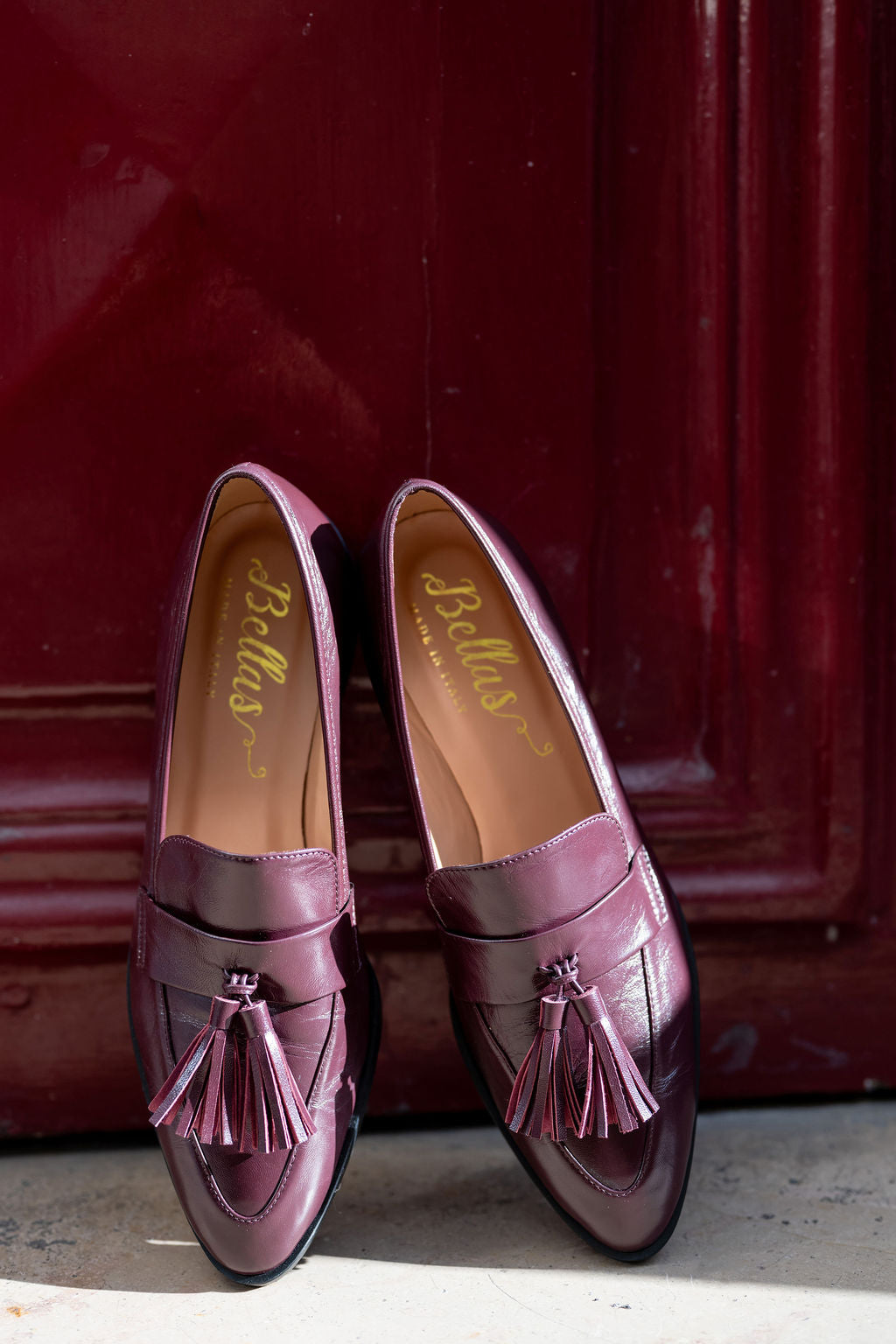 Deluxe Tassel Loafer Pointy Grape Glossy