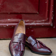 Deluxe Tassel Loafer Pointy Grape Glossy