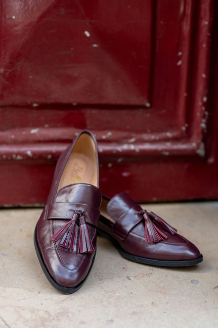 Deluxe Tassel Loafer Pointy Grape Glossy