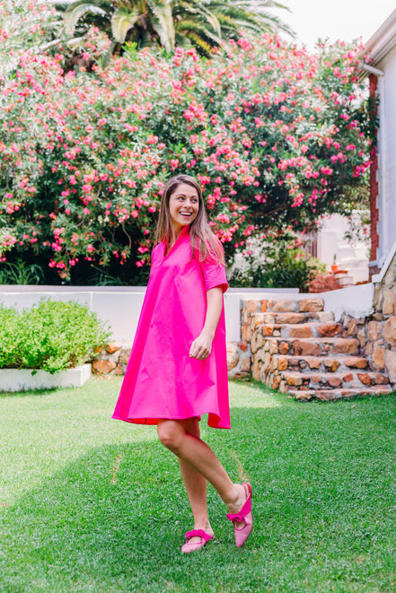 Hot Pink Bast Mules