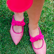 Hot Pink Bast Mules