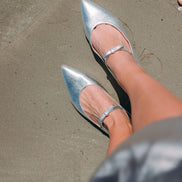 Berg Wash Argento Bow Mules