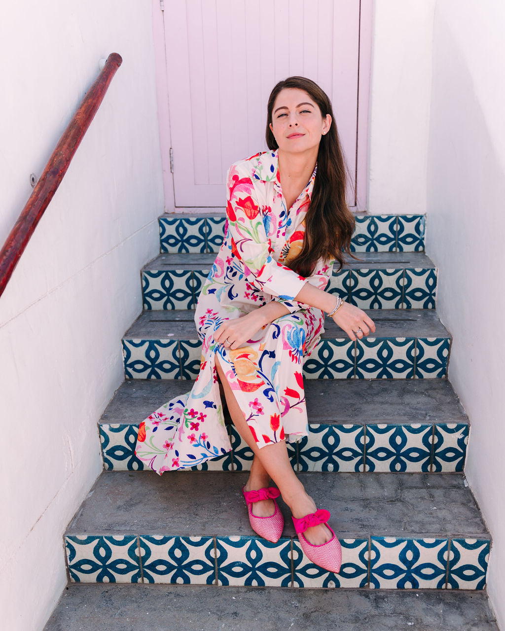 Hot Pink Bast Mules