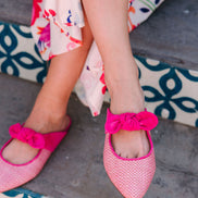 Hot Pink Bast Mules