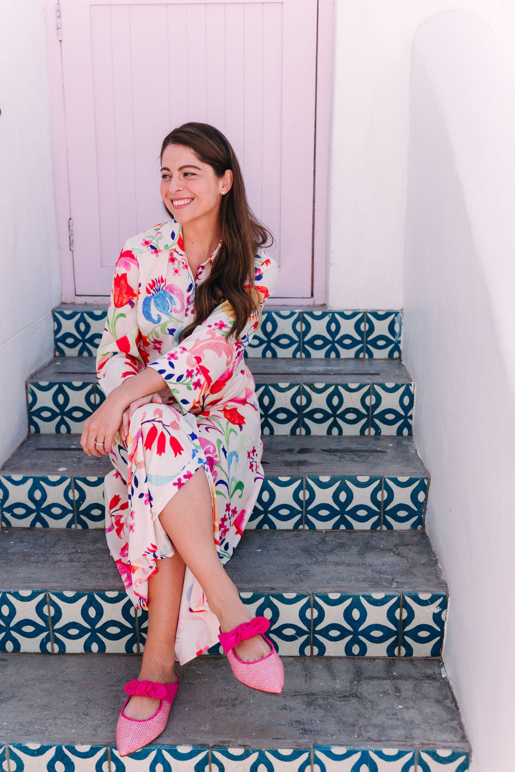 Hot Pink Bast Mules