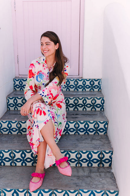 Hot Pink Bast Mules