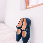 Mary Jane Furlane Velluto Bleu