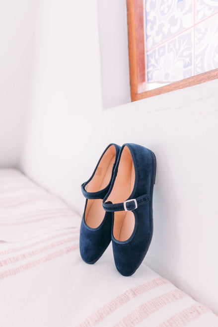 Mary Jane Furlane Velluto Bleu