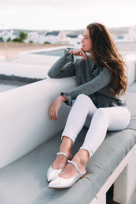 Berg Wash Argento Bow Mules