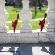 Red Woven Tassel Mules