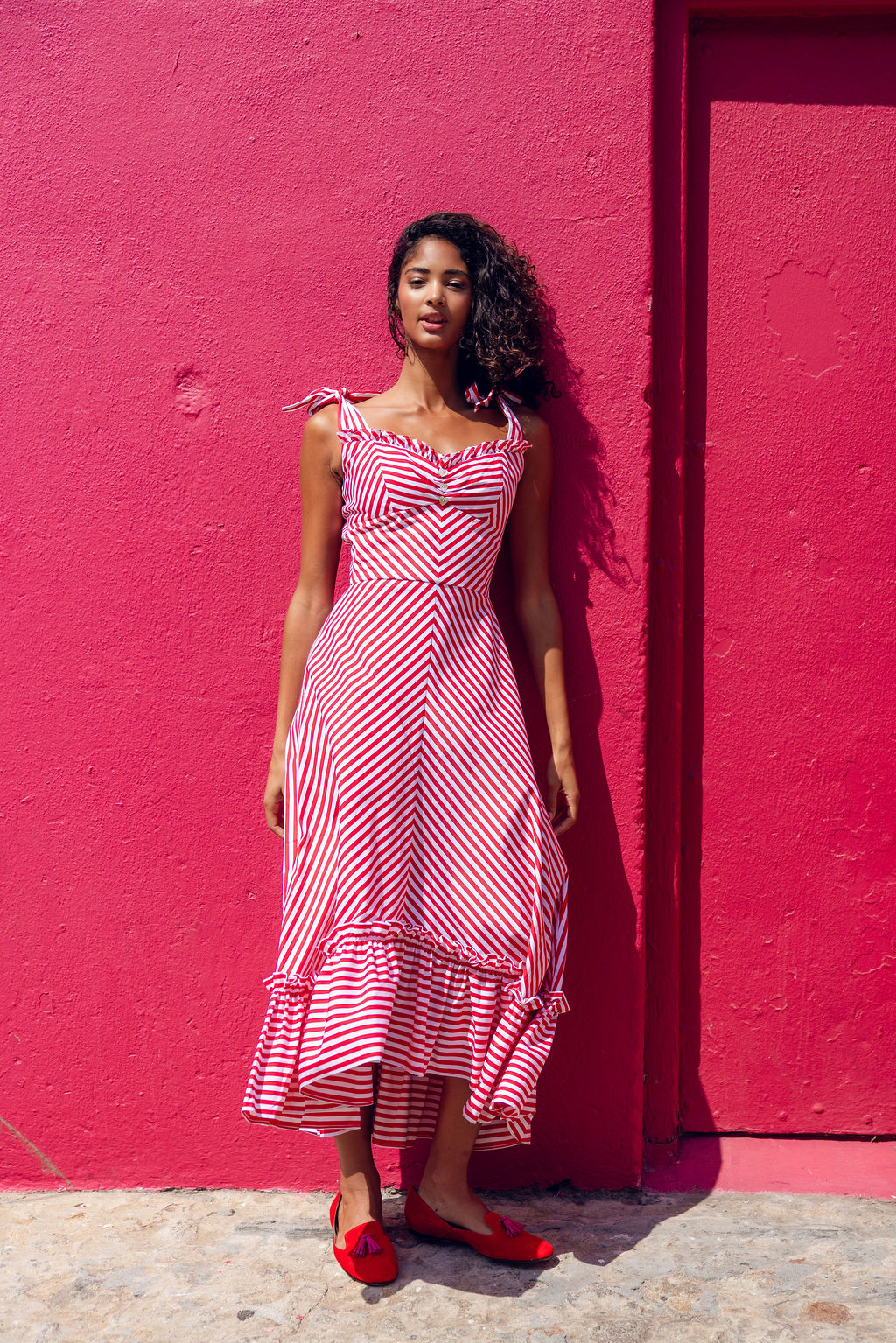 Blood-Hot Pink Summer Tassel Loafer