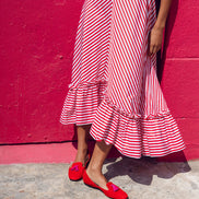 Blood-Hot Pink Summer Tassel Loafer