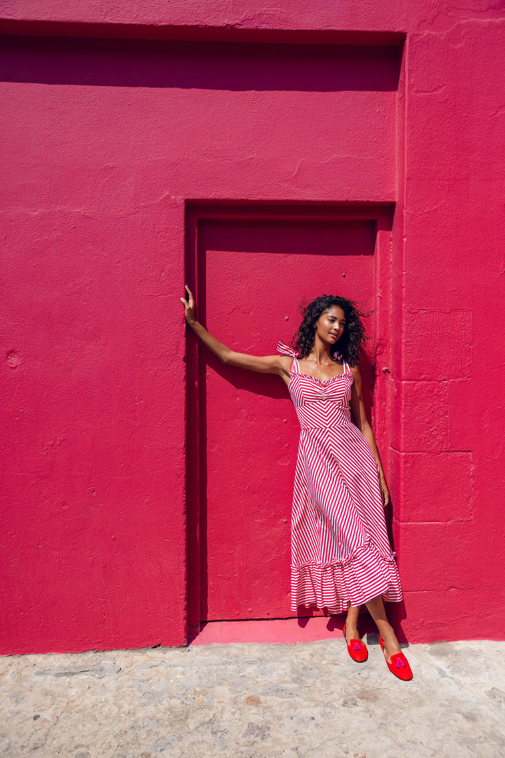 Blood-Hot Pink Summer Tassel Loafer