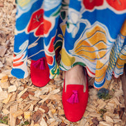Blood-Hot Pink Summer Tassel Loafer