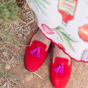 Blood-Hot Pink Summer Tassel Loafer