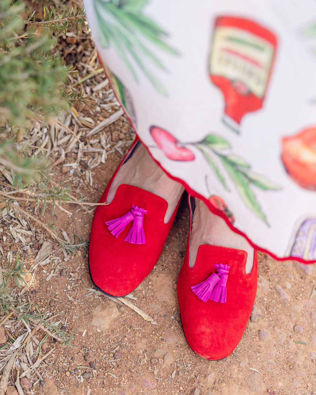 Blood-Hot Pink Summer Tassel Loafer