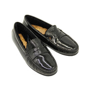 Patent Moccasin Nero Shearling Lined
