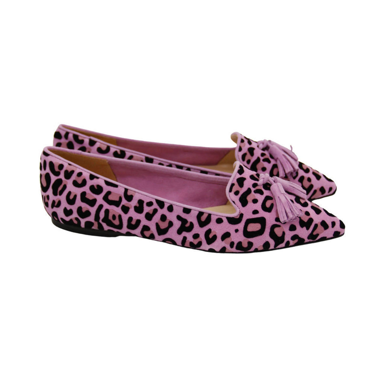 Pointy Tassel Loafer Leopardino Lilla (short Tassel)