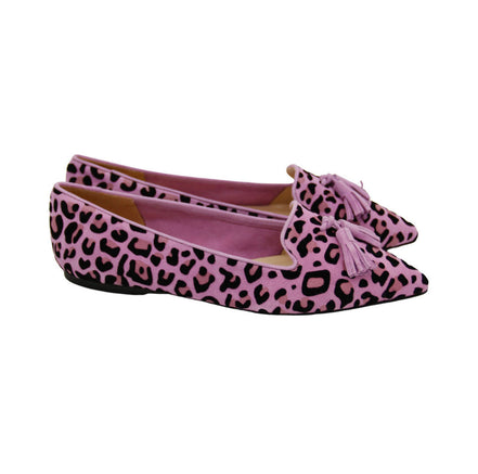 Pointy Tassel Loafer Leopardino Lilla (short Tassel)