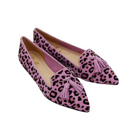Pointy Tassel Loafer Leopardino Lilla (short Tassel)