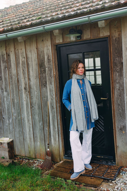 Cashmere Scarf Elephant-Turtle Dove