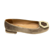 Velvet Ballerina with Crystal Buckle Puro