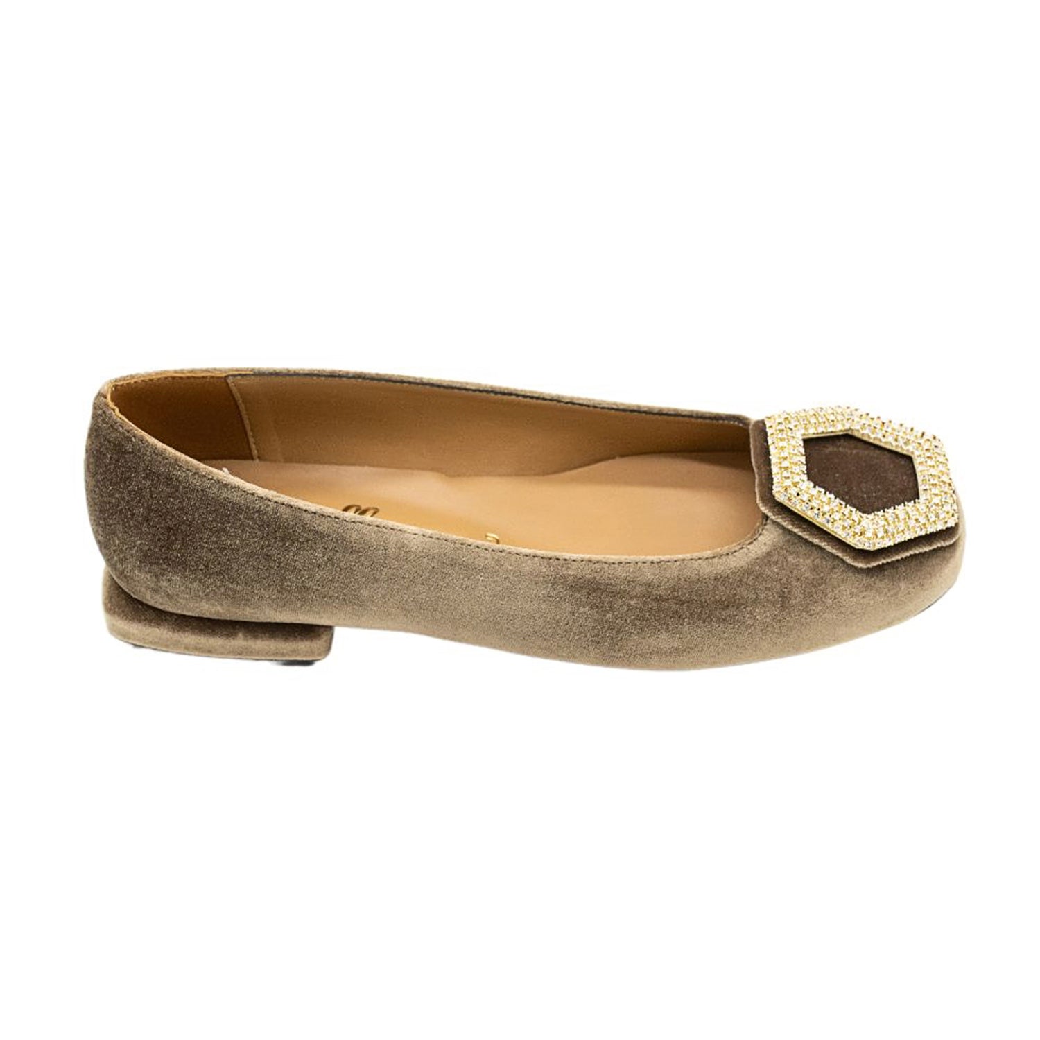 Velvet Ballerina with Crystal Buckle Puro