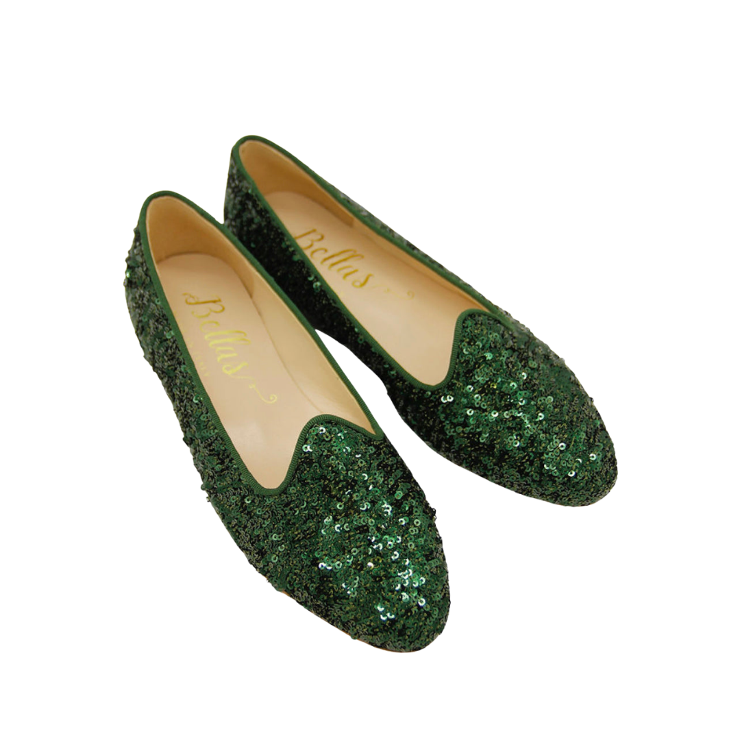Ballerina Loafer Forest with sequins