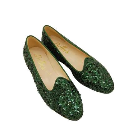 Ballerina Loafer Forest with sequins