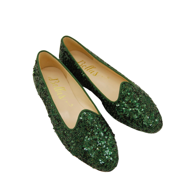 Ballerina Loafer Forest with sequins