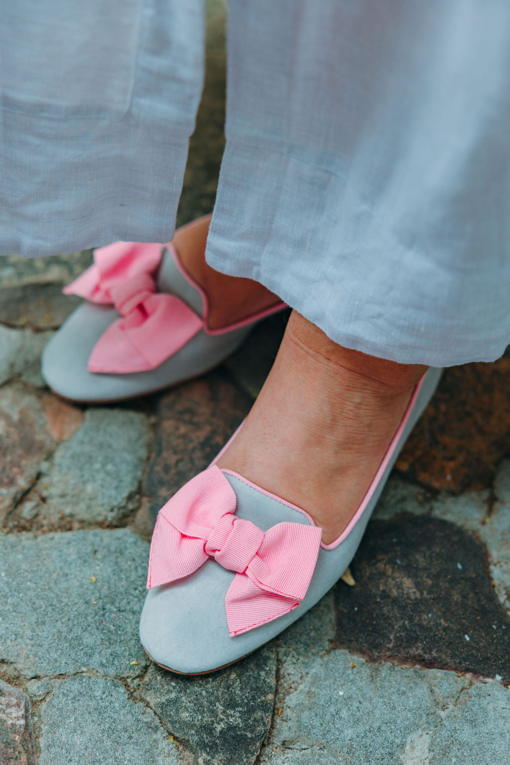 Bow Loafer Grey-Rosa