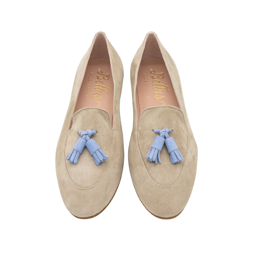 Deluxe Tassel Loafer Sabbia-Celeste