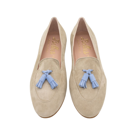 Deluxe Tassel Loafer Sabbia-Celeste