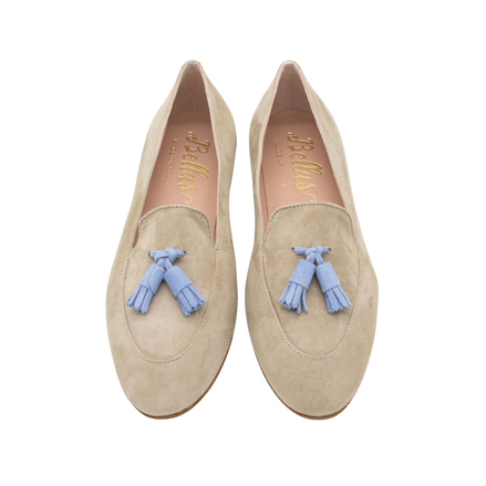 Deluxe Tassel Loafer Sabbia-Celeste
