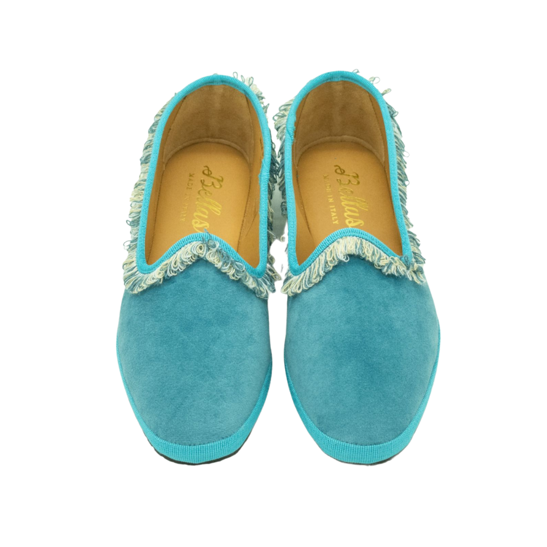 Furlane Velluto Fringe Turchese
