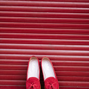 London Tassel Loafer Old Red