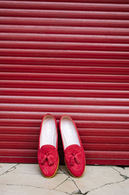 London Tassel Loafer Old Red