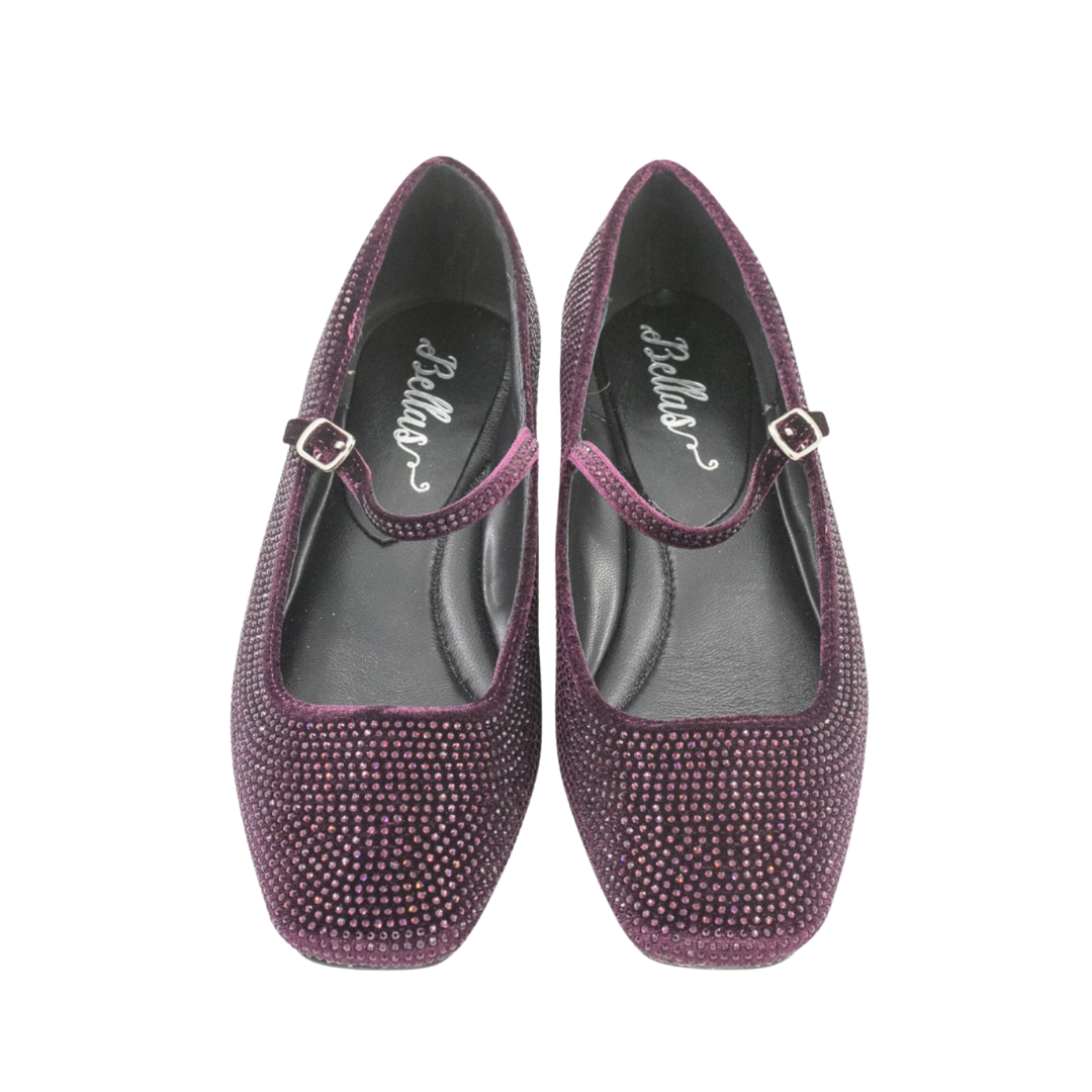 Mary Jane Velluto Vinaccia with rhinestones