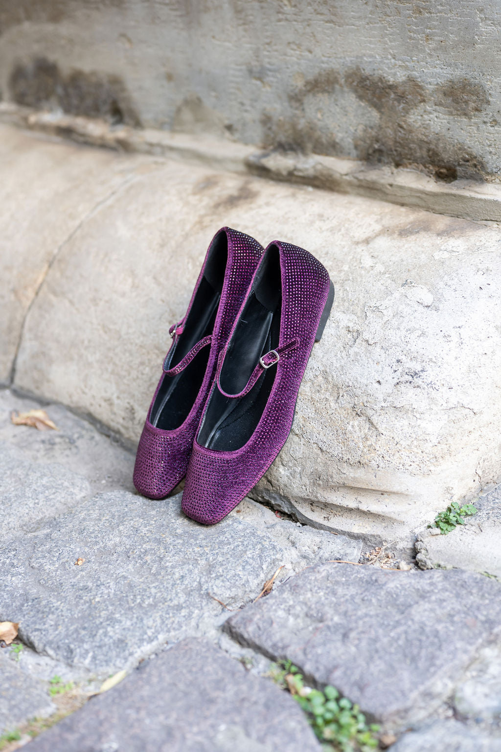 Mary Jane Velluto Vinaccia with rhinestones