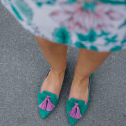 Pointy Tassel Loafer Amazon-Orchidea (long tassel)