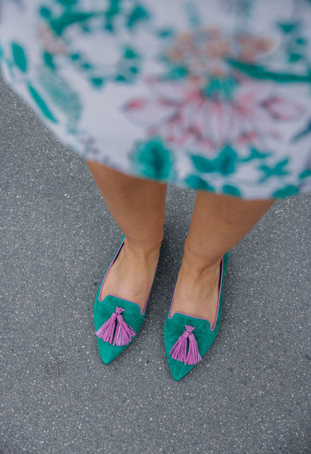 Pointy Tassel Loafer Amazon-Orchidea (long tassel)