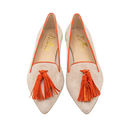 Pointy Tassel Loafer Cipria-Tiger (long tassel)