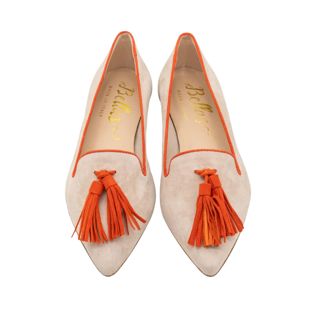 Pointy Tassel Loafer Cipria-Tiger (long tassel)