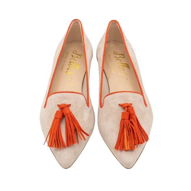 Pointy Tassel Loafer Cipria-Tiger (long tassel)