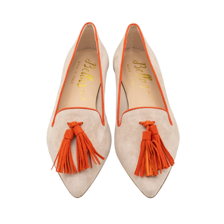 Pointy Tassel Loafer Cipria-Tiger (long tassel)