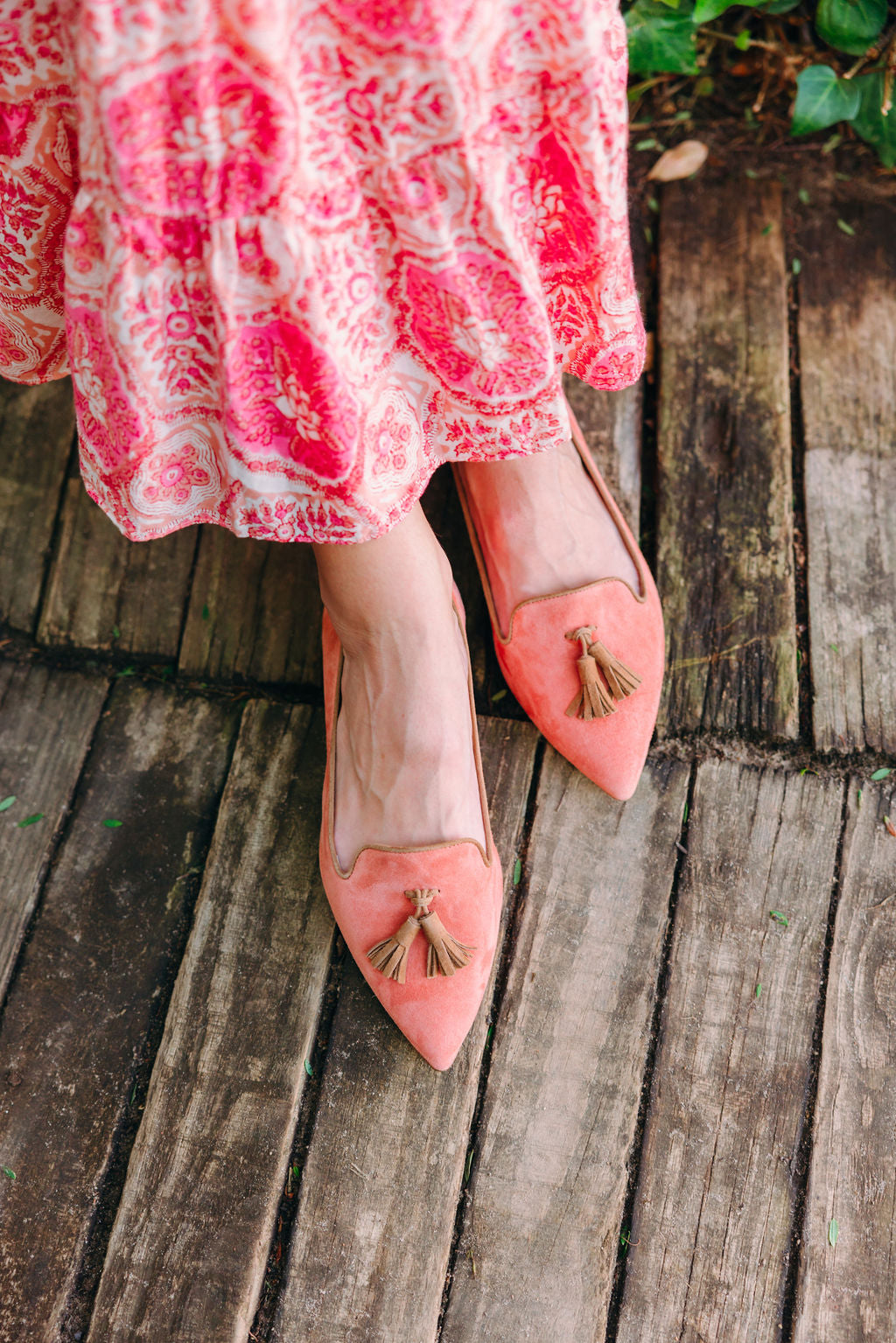 Pointy Tassel Loafer Melon-Sella (short tassel)